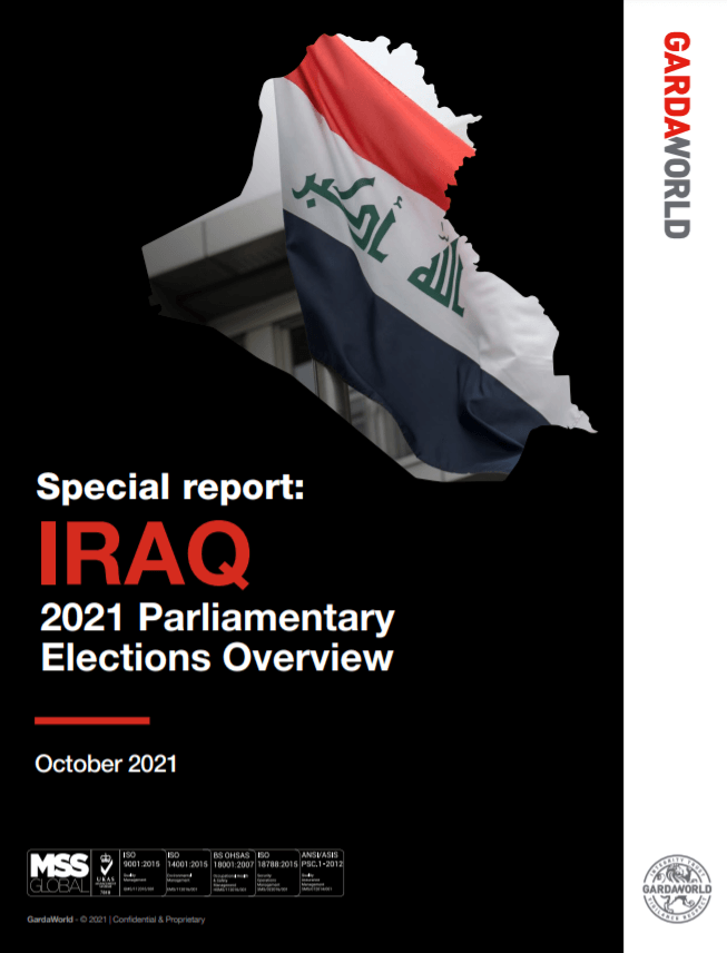 GardaWorld Special Report Iraq Parliamentary Elections 2021